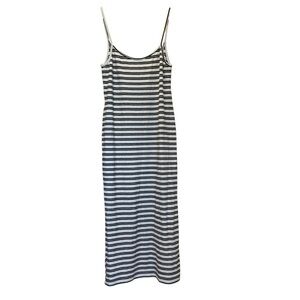 Zara Maxi Dress Striped Low Back Cotton Blend NWT Size Large